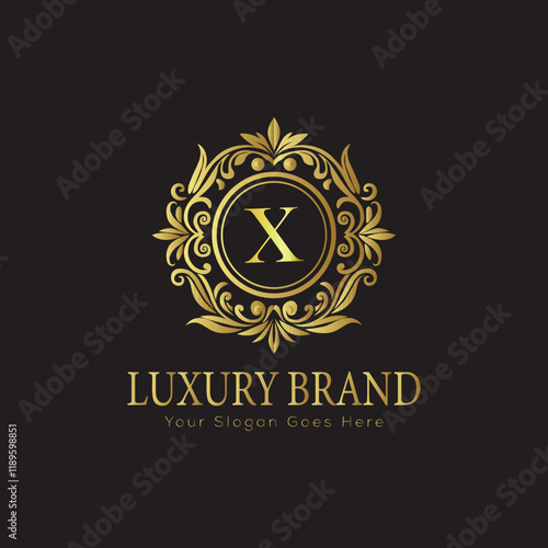 Free Download Luxury Ornate Letter Logo with Floral Frame
 - GFXLoad