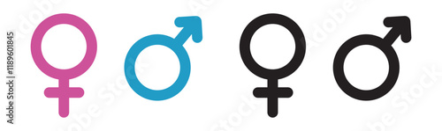 Male Female Gender Arrow Symbol Icons