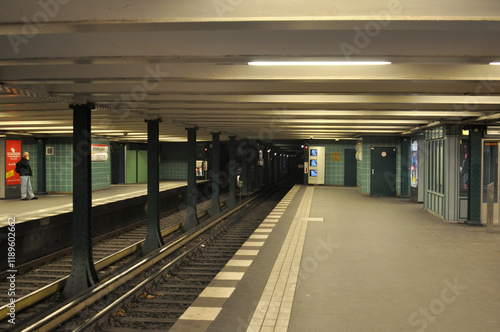 Eine U-Bahn Station in Berlin