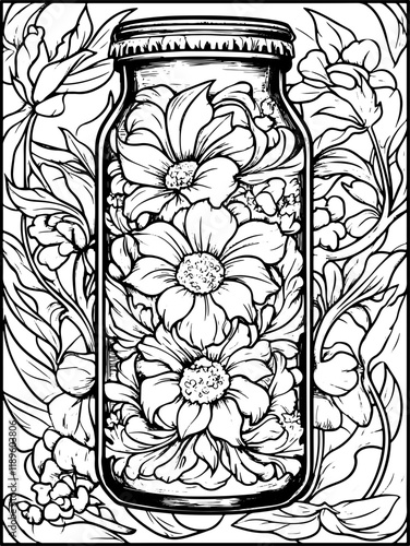 Coloring Page Malbuch für Erwachsene Bier, mandala Glasfenster