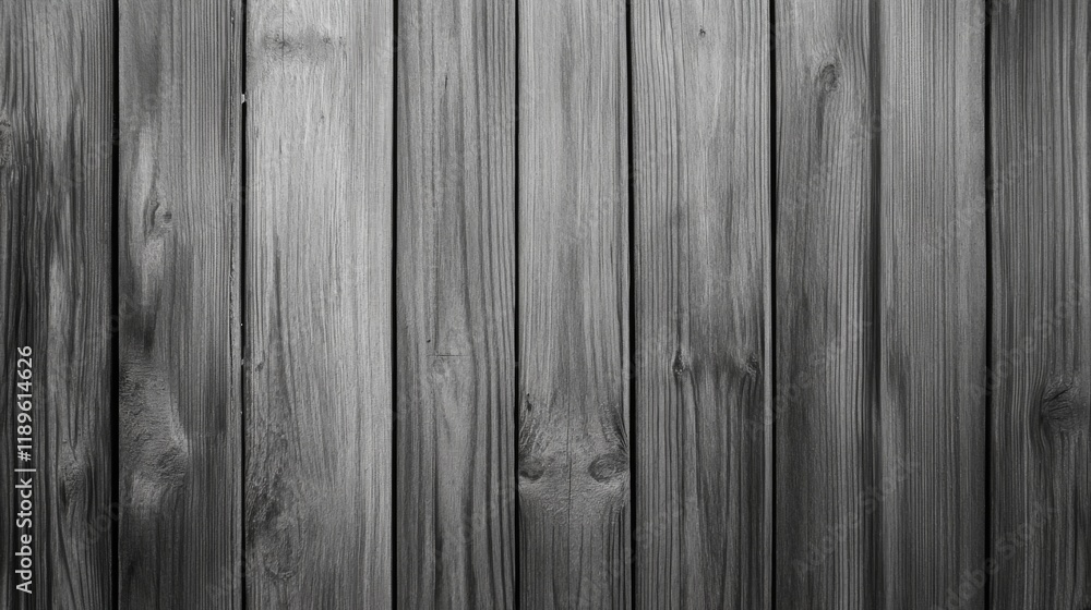 Naklejka premium Monochrome vertical wooden planks background texture.
