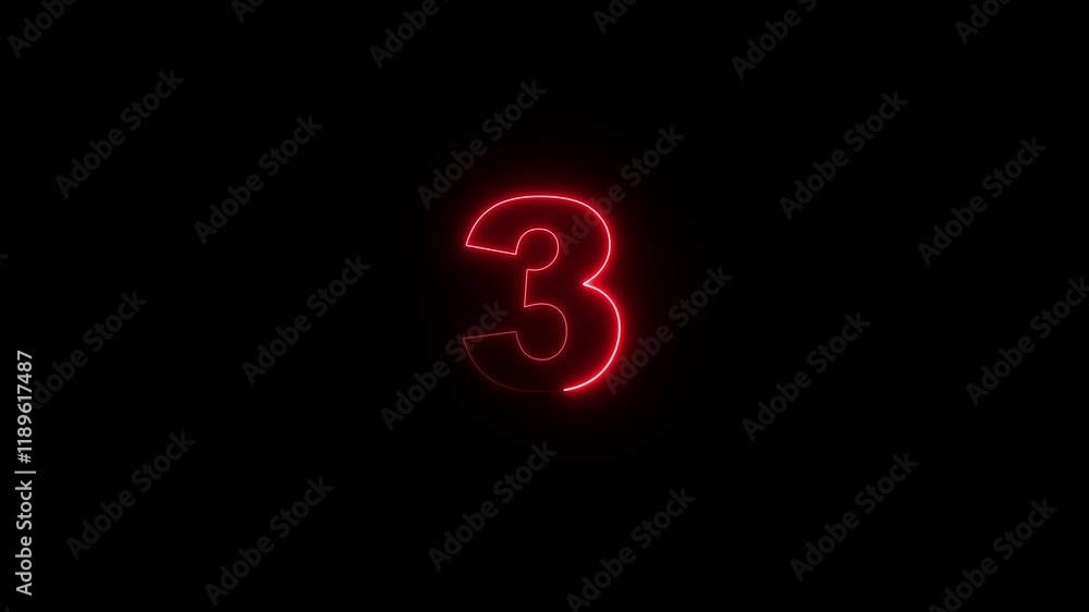 neon text 3 number countdown icon background 4k animation .Neon number 3 with alpha channel, neon numbers, Bright neon glowing number 3, Energy Neon red Number 3 Animation neon text 3 number countdown icon background 4k animation .Neon number 3 with alpha channel, neon numbers, Bright neon glowing number 3, Energy Neon red Number 3 Animation