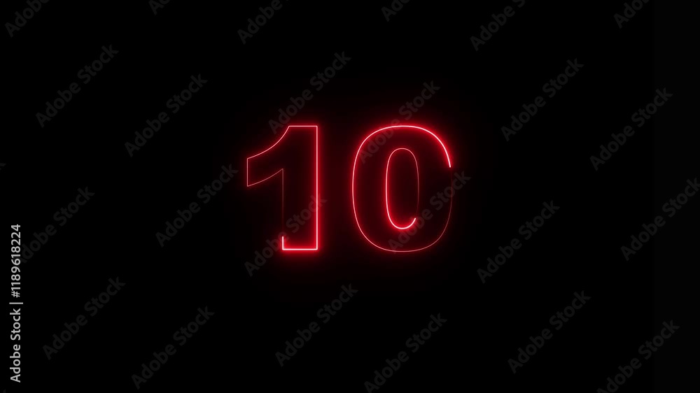 neon text 10 number countdown icon background 4k animation .Neon number 10 with alpha channel, neon numbers, Bright neon glowing number 10, Energy Neon red Number One 10 Animation neon text 10 number countdown icon background 4k animation .Neon number 10 with alpha channel, neon numbers, Bright neon glowing number 10, Energy Neon red Number One 10 Animation