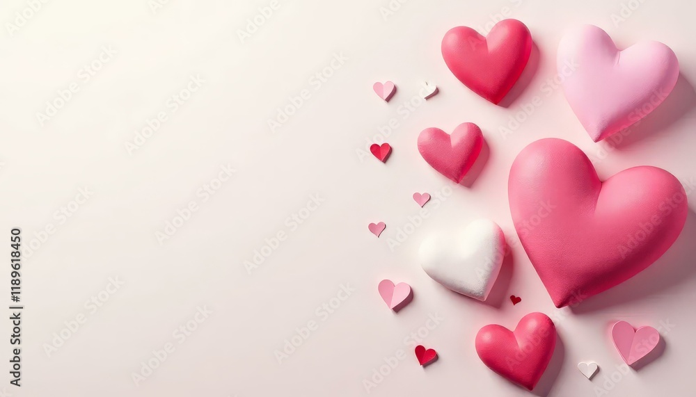 Pink Heart Valentine's Day Background, Love, Romance Pink Heart Valentine's Day Background, Love, Romance