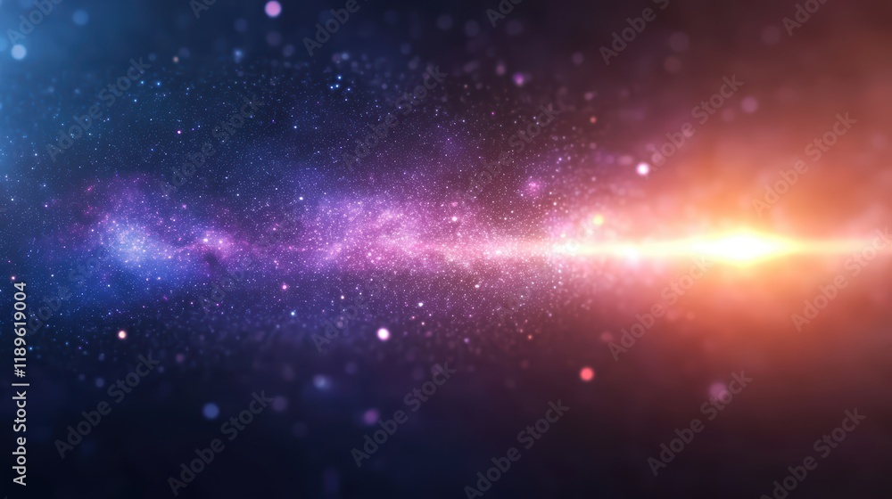 Fototapeta premium Vibrant cosmic nebula with bright stars and galactic glow