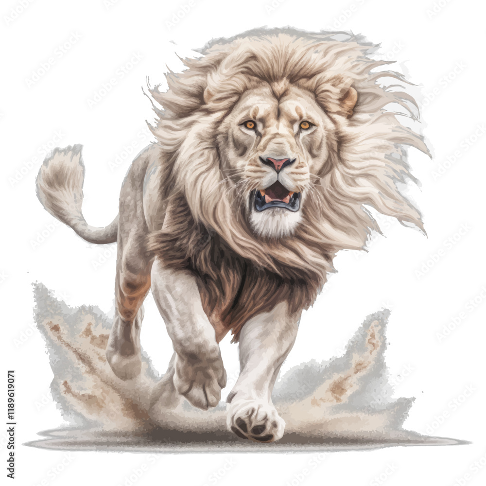 Obraz premium lion isolated on white