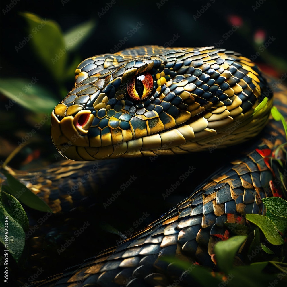 close up of green snake, selective focus close up of green snake, selective focus