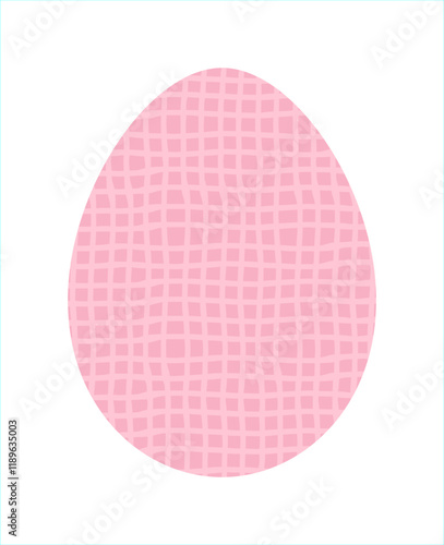 Easter egg, Easter day festival icon, ostern egg illustration with decoration pattern squiggle trxtured brush symbols collection, vector illustration.