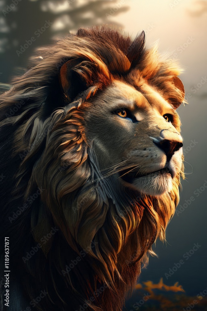 Naklejka premium lion, lion animal, wildlife, head, lion,lion,