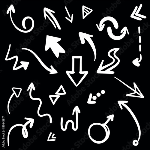 Pack of vector arrows design