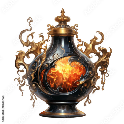 antique oil lamp
