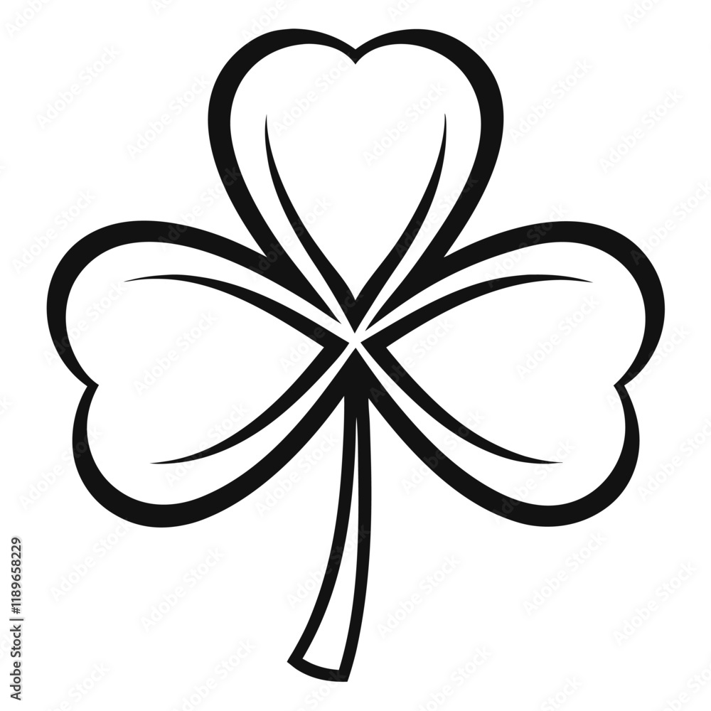Four-Leaf Clover Silhouettes Four-Leaf Clover Silhouettes