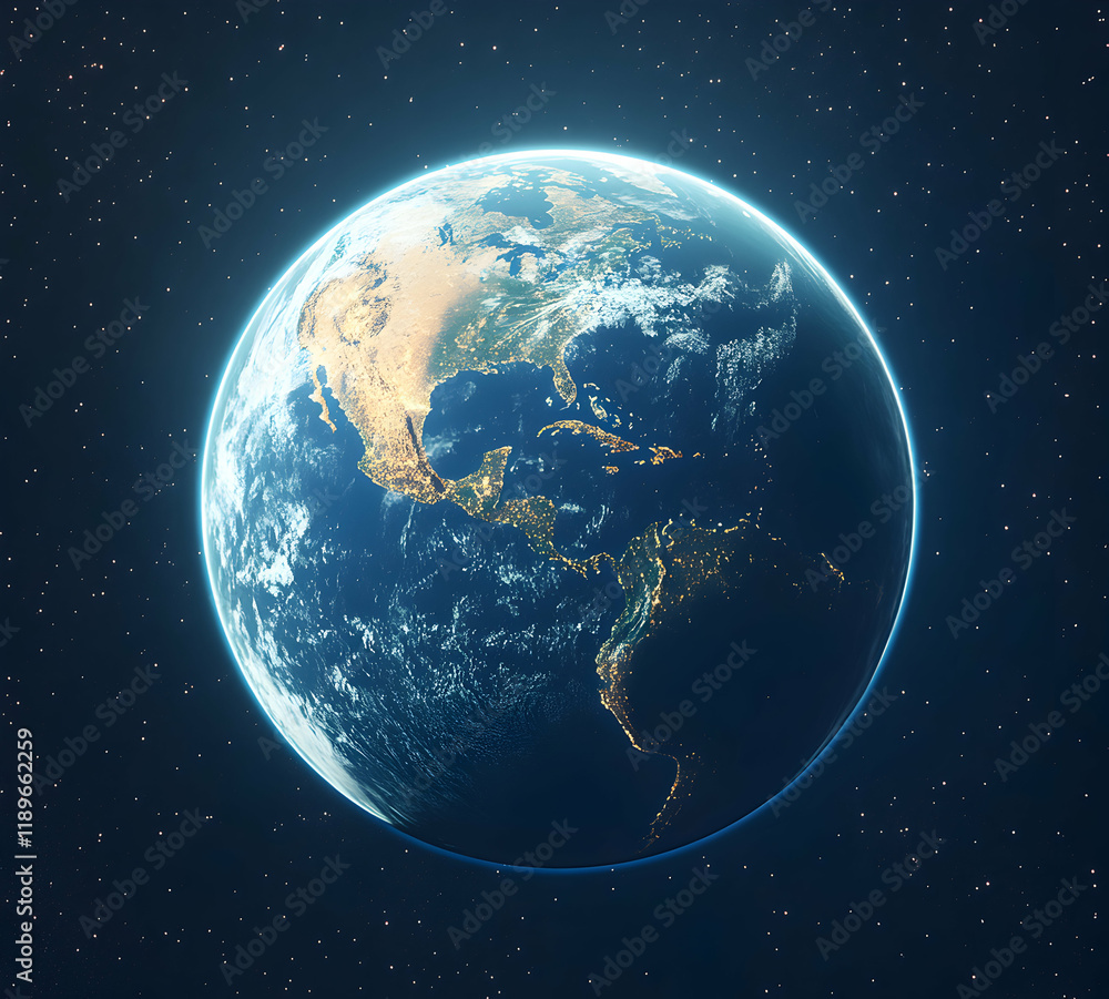 Obraz premium Earth from Space: A Stunning View of Our Planet