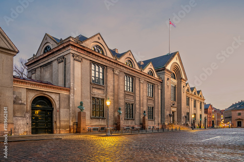 Copenhagen University of Copenhagen Main Building at night