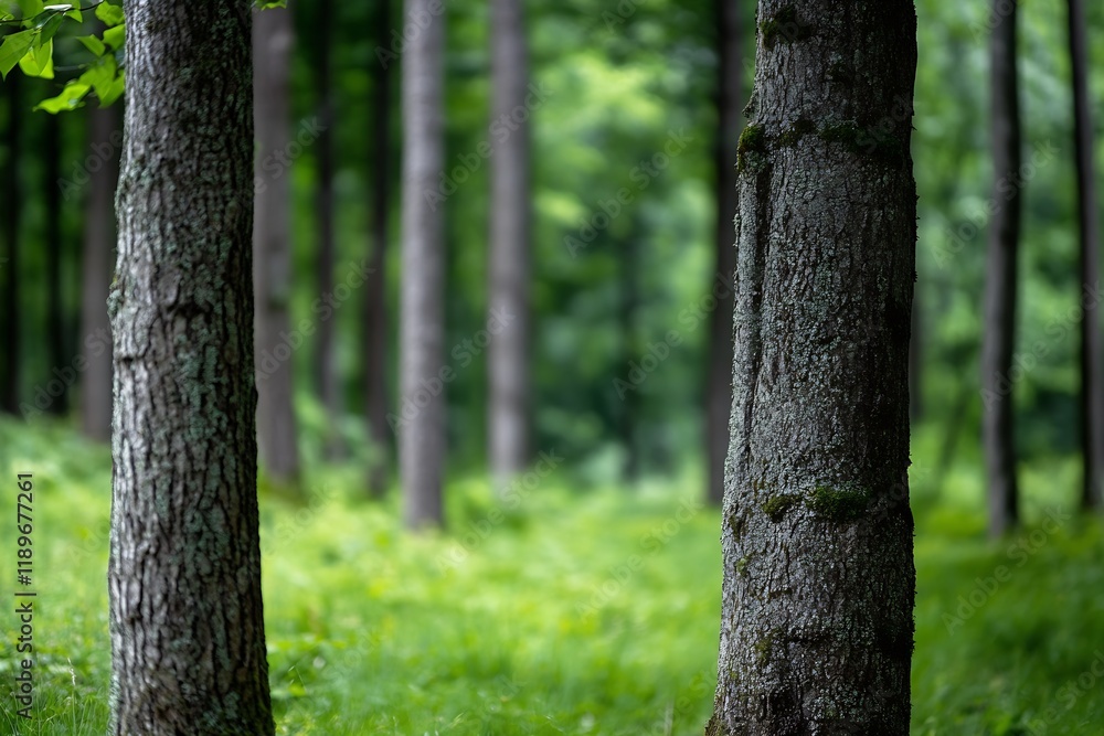 Serene Dense Forest with Tall Trees and Lush Greenery : Generative AI Serene Dense Forest with Tall Trees and Lush Greenery : Generative AI