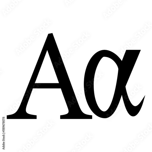 Yunani alphabet icon letter alpha