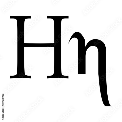 Yunani alphabet icon letter eta