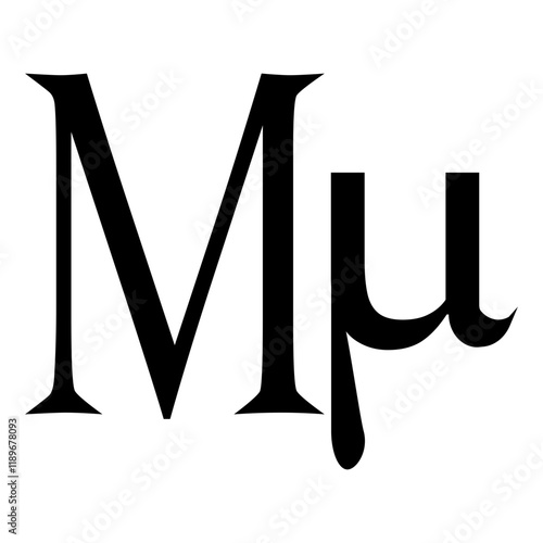 Yunani alphabet ico letter mu