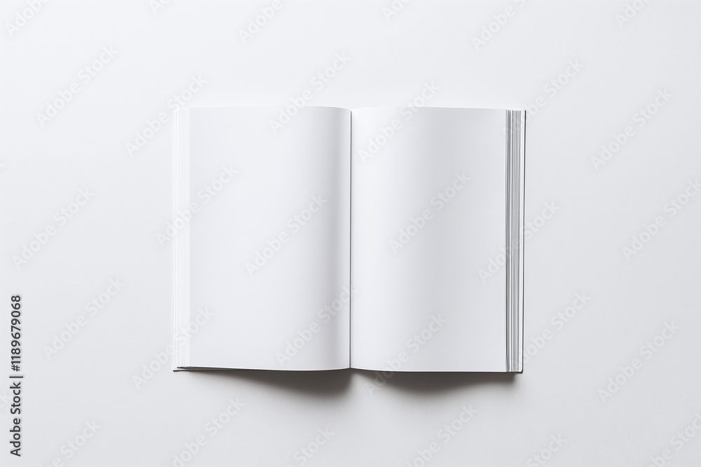 Fototapeta premium Showcase innovative newspaper advertising through magazine brochure mockup in modern office space