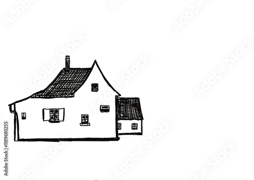 house illustration on white