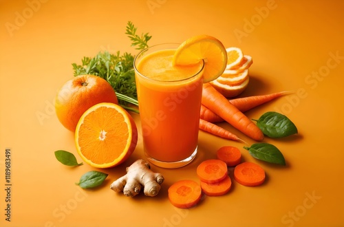 Orange carrot and ginger juice
