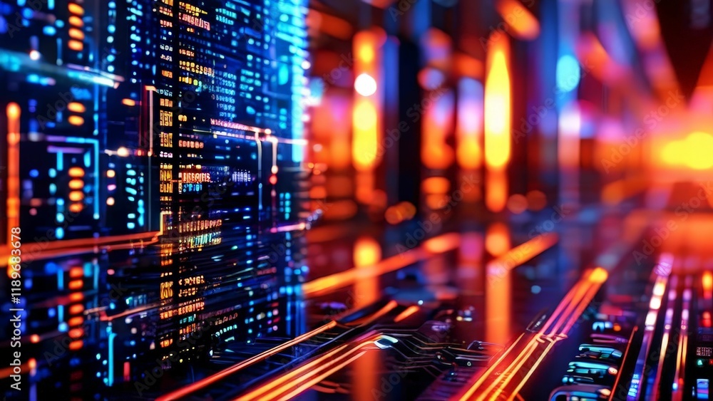 3d illustration of data technology and server room, computer generated background, 3d illustration of data technology and server room, computer generated background,