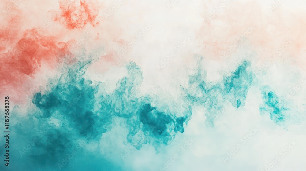 Abstract Teal and Peach Ink Swirls: A Serene Watercolor Dreamscape Abstract Teal and Peach Ink Swirls: A Serene Watercolor Dreamscape