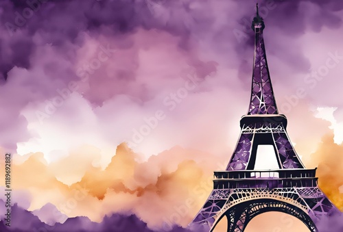 Violet Skies: Parisian Elegance photo