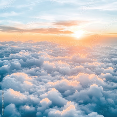 Wallpaper Mural Heavenly Sunset Above the Clouds: A Breathtaking Aerial View Torontodigital.ca