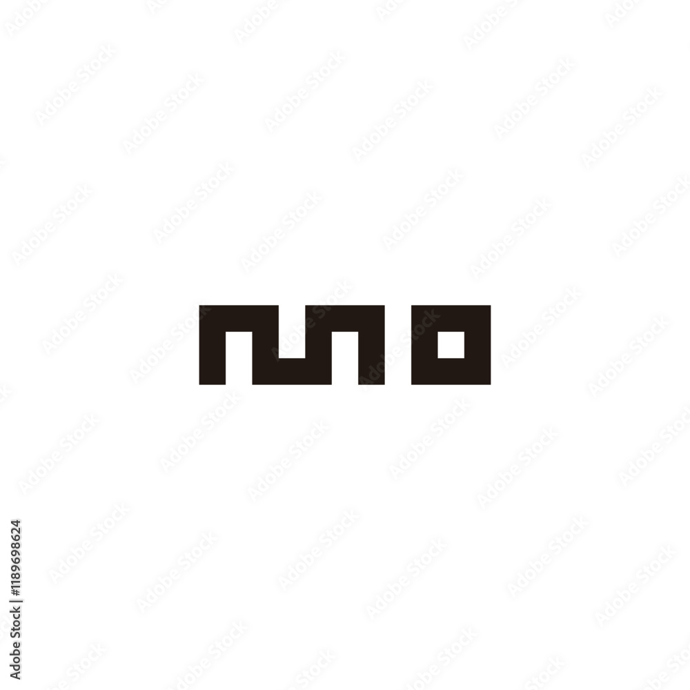 Letter m o square geometric symbol simple logo vector Letter m o square geometric symbol simple logo vector