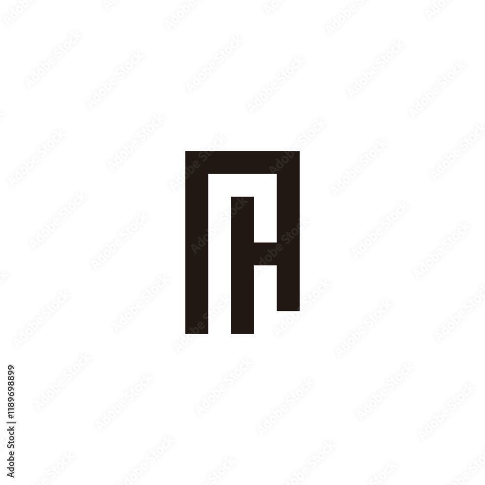 Letter rH square geometric symbol simple logo vector Letter rH square geometric symbol simple logo vector