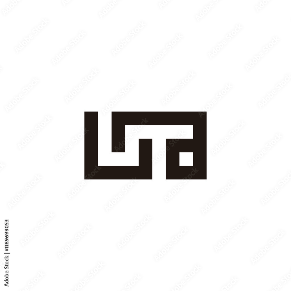 Letter La square geometric symbol simple logo vector Letter La square geometric symbol simple logo vector