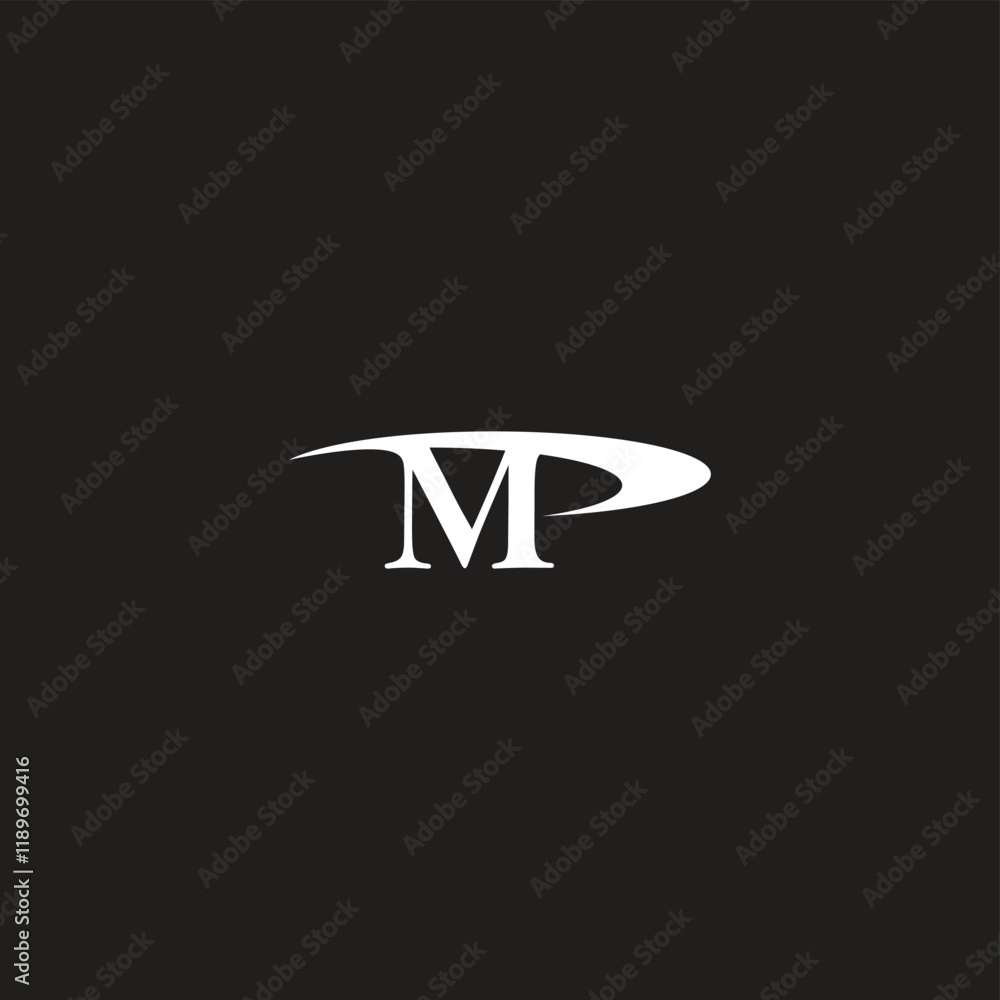 Fototapeta premium Letter M fast geometric symbol simple logo vector