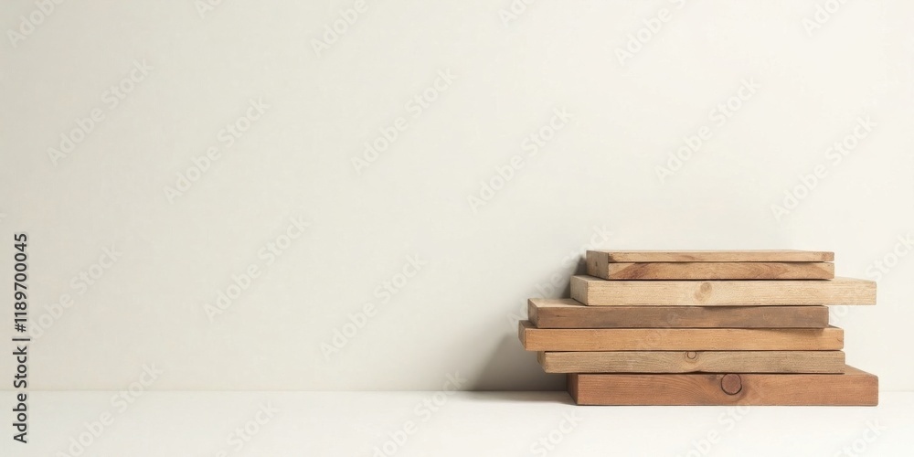 Rustic Wooden Blocks Stacked Against a Neutral Background, Offering a Simple and Versatile Visual for Various Design Applications Rustic Wooden Blocks Stacked Against a Neutral Background, Offering a Simple and Versatile Visual for Various Design Applications