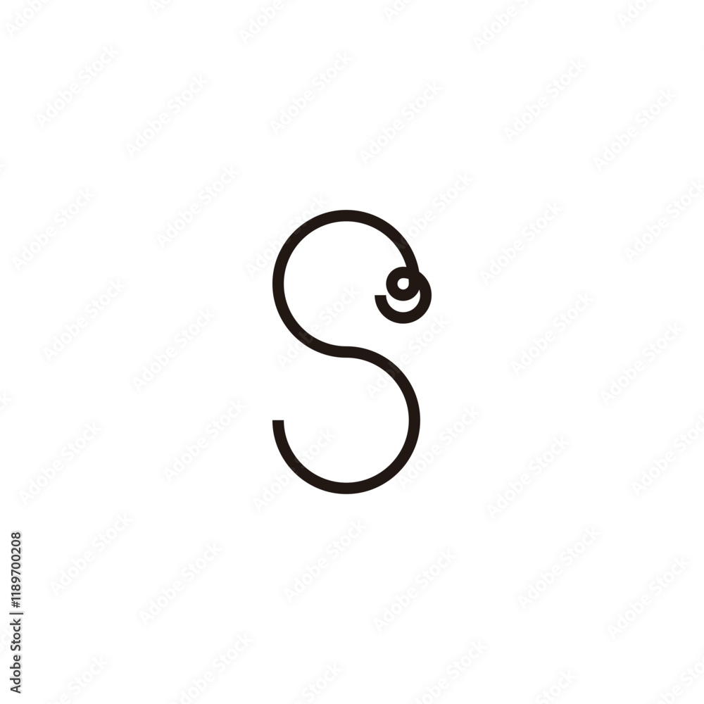 Letter S g line circle geometric symbol simple logo vector Letter S g line circle geometric symbol simple logo vector