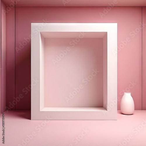 3d illustration. minimal interior scene with empty space for your product or display.