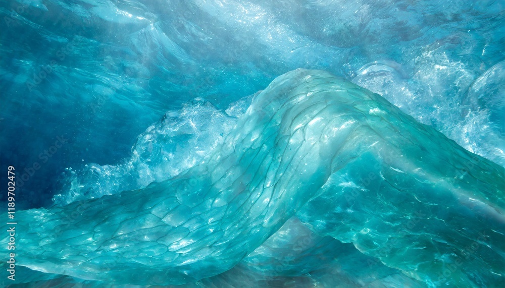 Obraz premium The Whisper of Mermaid's Tears in an Enchanted Ocean Elixir