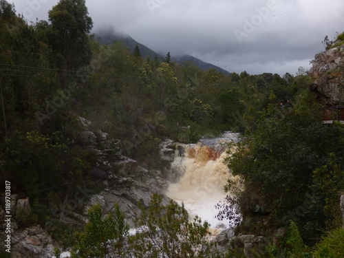 waterfall in the mountains
