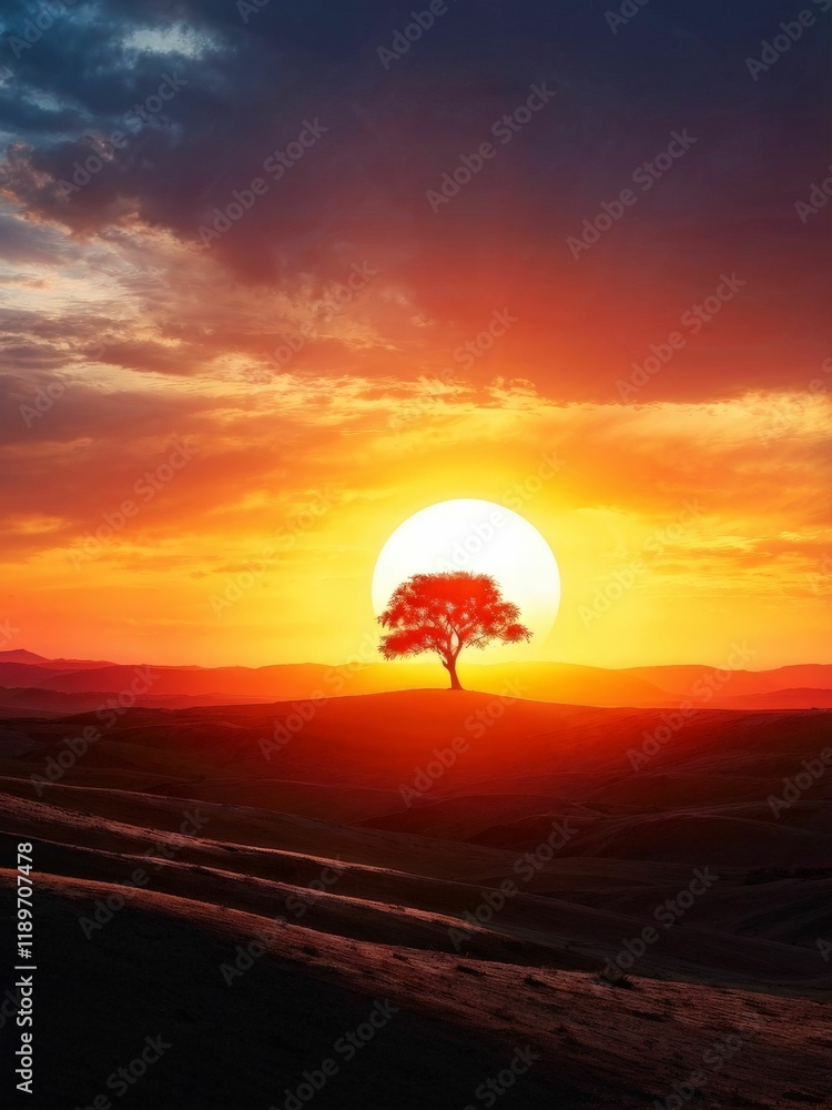 beautiful sunset in the desert beautiful sunset in the desert