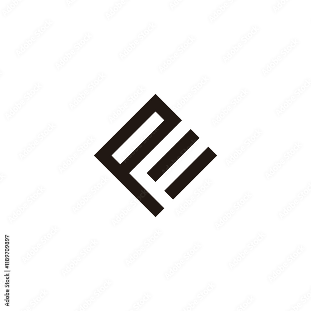 Letter Q F square, elegant geometric symbol simple logo vector Letter Q F square, elegant geometric symbol simple logo vector