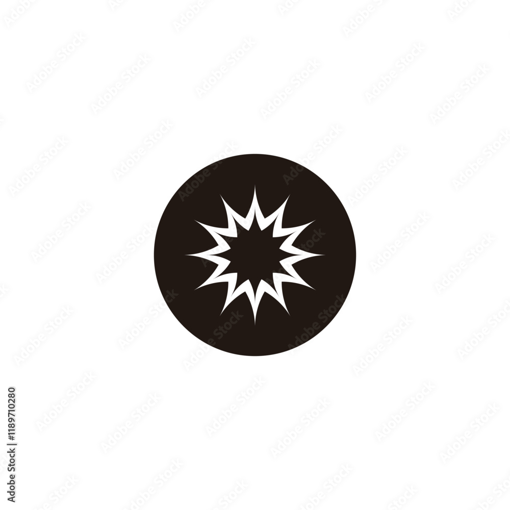 Flower circle geometric symbol simple logo vector Flower circle geometric symbol simple logo vector