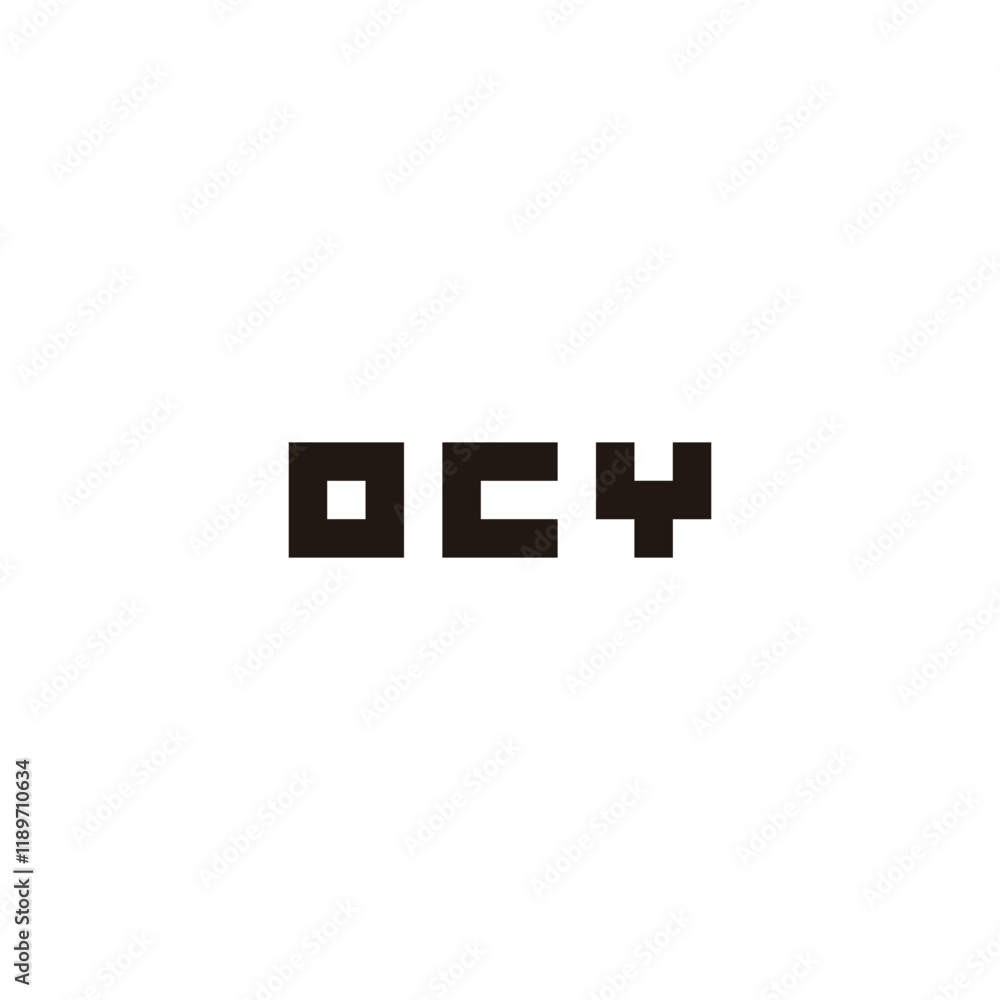 Letter O c Y square geometric symbol simple logo vector Letter O c Y square geometric symbol simple logo vector