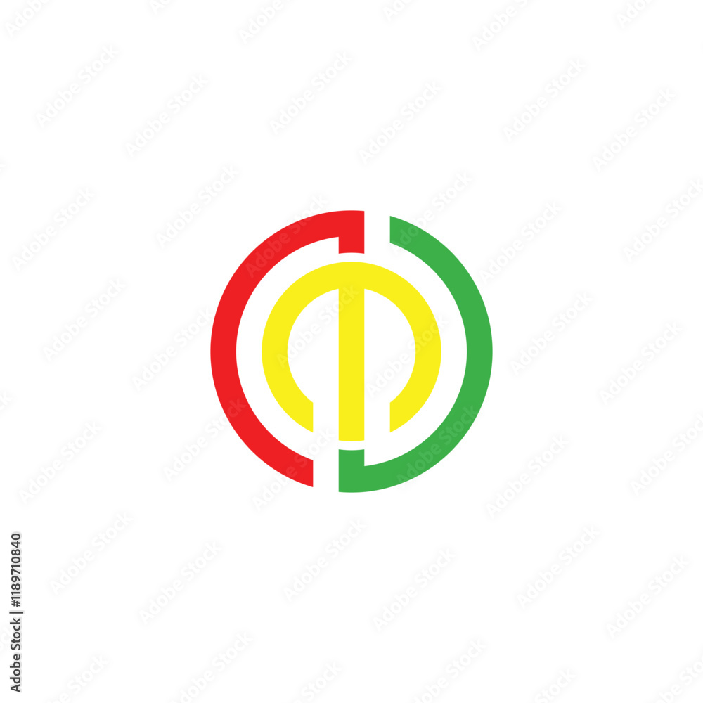 Letter M and N circle, geometric symbol simple logo vector Letter M and N circle, geometric symbol simple logo vector