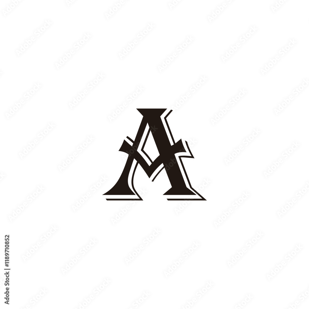 Letter A epic geometric symbol simple logo vector Letter A epic geometric symbol simple logo vector
