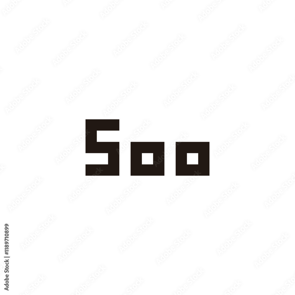 Number 5 0 0 square geometric symbol simple logo vector Number 5 0 0 square geometric symbol simple logo vector