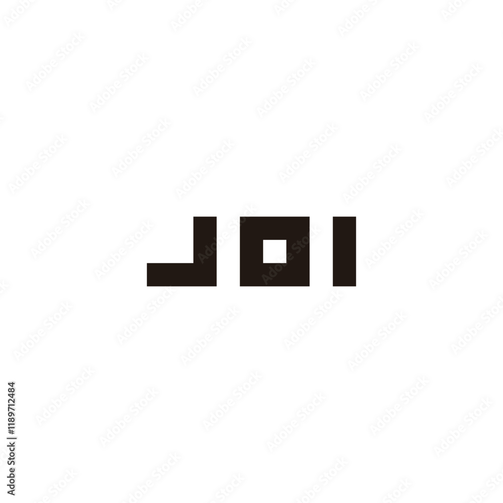 Letter J o i square geometric symbol simple logo vector Letter J o i square geometric symbol simple logo vector