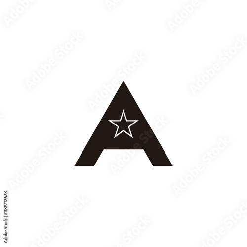 Free Download Letter A star's geometric symbol simple logo vector - GFXLoad