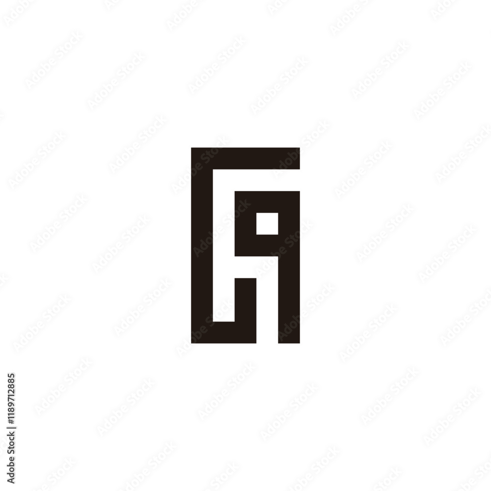 Obraz premium Letter Gq square geometric symbol simple logo vector