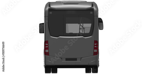 city bus isolated on white empty background
