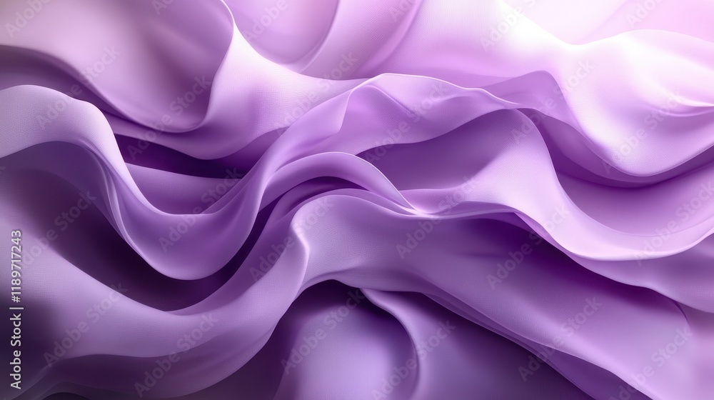 Obraz premium Soft purple silk fabric waves creating a luxurious and elegant texture